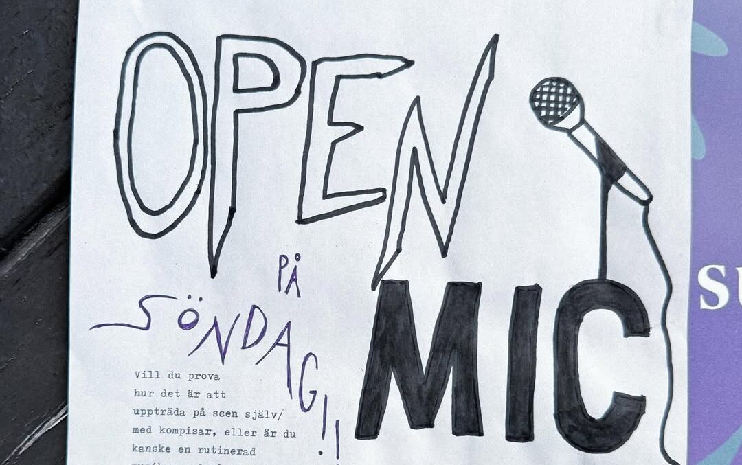 OPEN MIC I LADAN – Söndag 13 juli kl. 20.00
