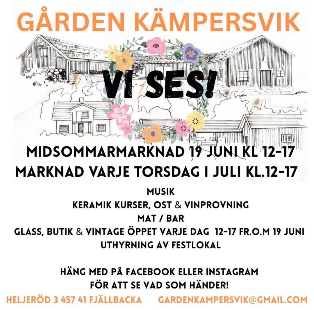 Sommarens sista marknad på Gården Kämpersvik!