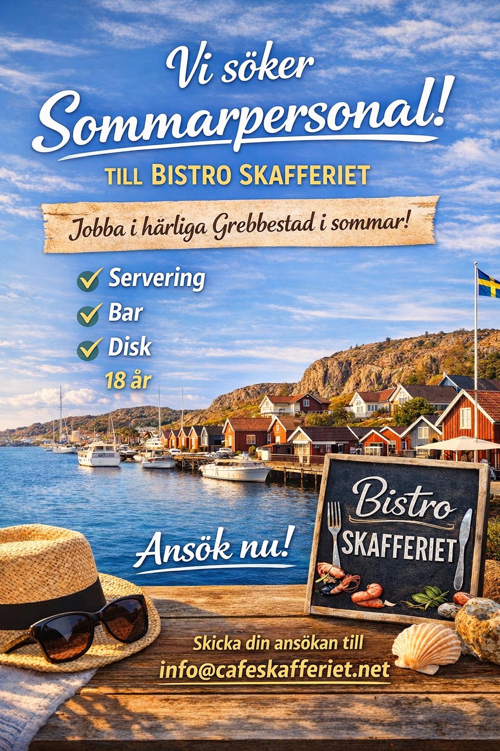 Jobba på Bistro Skafferiet i sommar