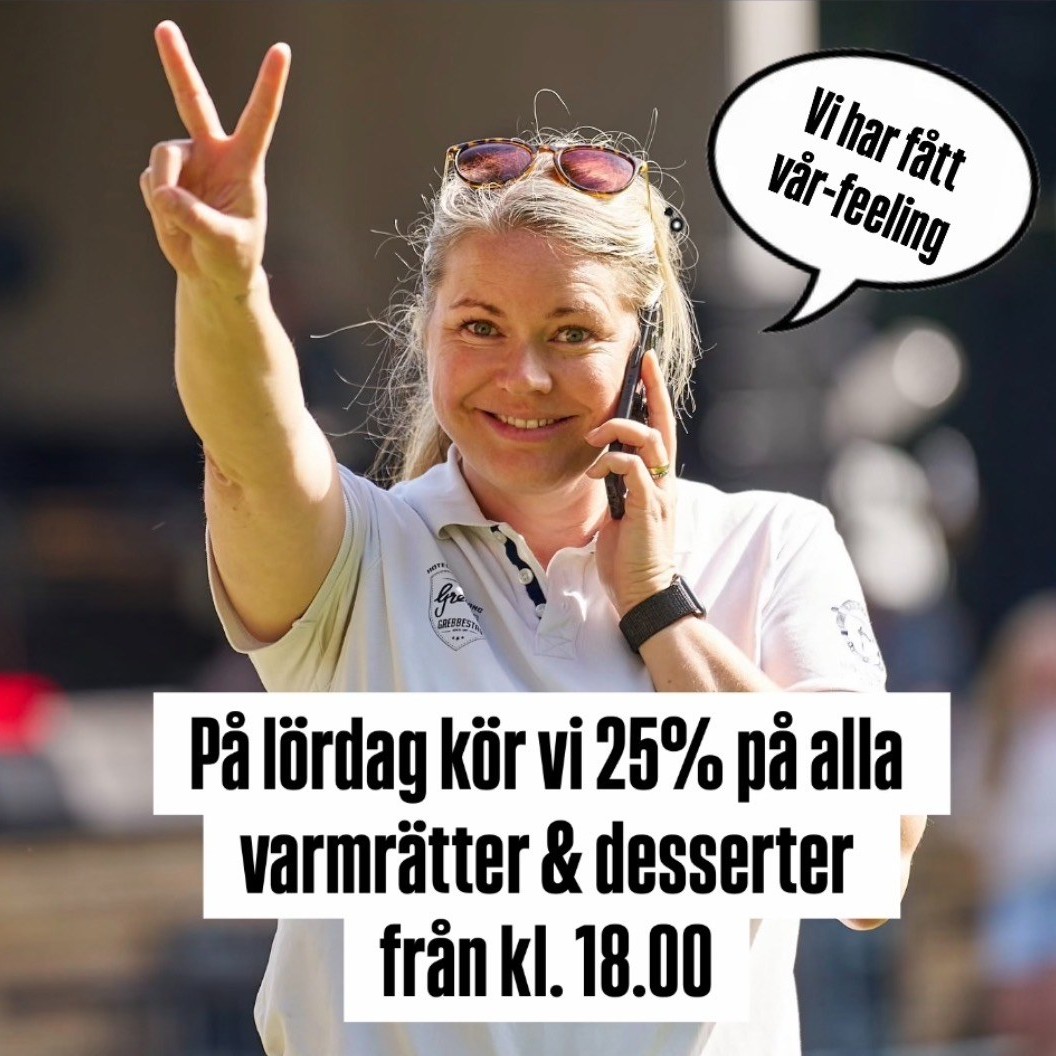 Vårkampanj på Grebys 25 % rabatt på à la carte
