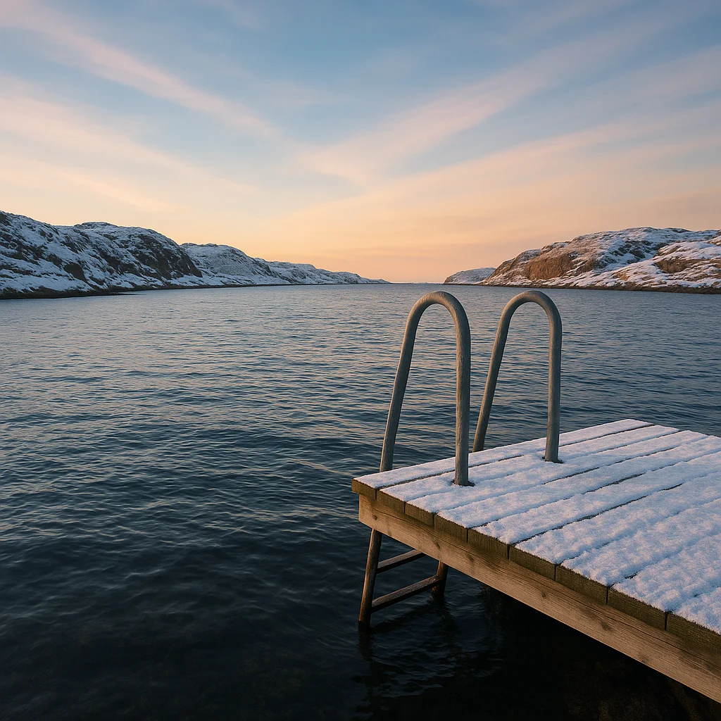 Vinterbada i Grebbestad